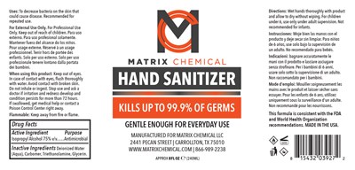 240 mL Label (240 mL Handsanitizerz Fda)